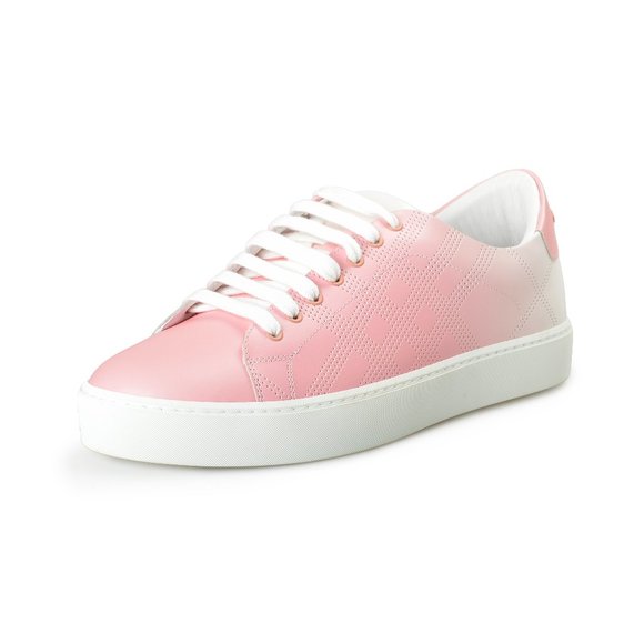 Burberry Women's "WESTFORD" Pink Leather Low Top Sneakers Shoes US 9 IT 39
